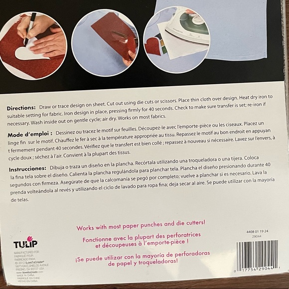 NEW! Tulip Glitter Iron-on Transfer Sheets in Twilight - Picture 8 of 9